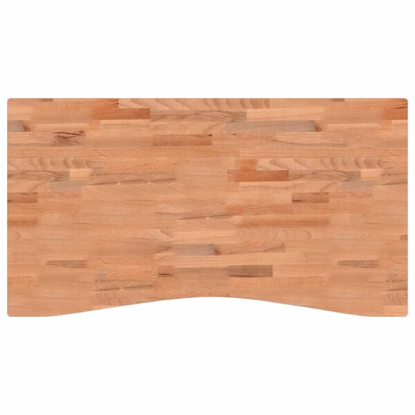 vidaXL Dessus de bureau 110x(55-60)x1 5 cm bois massif de hêtre