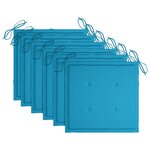 vidaXL Chaises Batavia avec coussins lot de 6 Bois de teck solide