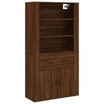 vidaXL Buffet haut Chêne marron Bois d'ingénierie