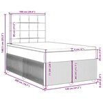 vidaXL Sommier à lattes de lit avec matelas Noir 120x200 cm Velours