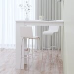 vidaXL Table de bar murale Blanc 102x45x103 5 cm Bois d'ingénierie