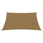 vidaXL Voile d'ombrage 160 g/m² Taupe 2x2 5 m PEHD
