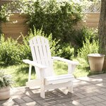 vidaXL Chaise Adirondack blanc 69x85x90 5 cm bois massif de sapin