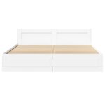 vidaXL Cadre de lit avec tête de lit blanc 180x200cm bois d'ingénierie