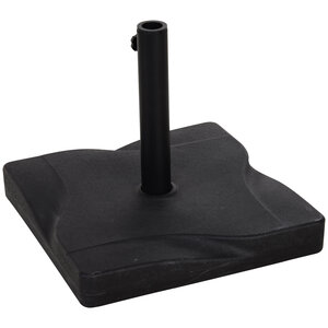 Pied de parasol base de lestage parasol carré dim. 41 5L x 41 5I x 35H cm poids net 20 Kg ciment HDPE noir