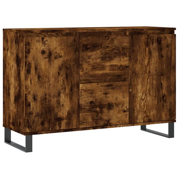 vidaXL Buffet chêne fumé 104x35x70 cm bois d'ingénierie