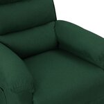 vidaXL Fauteuil électrique de massage Vert foncé Tissu