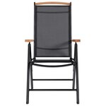 vidaXL Chaises de jardin pliables lot de 2 aluminium et textilène noir