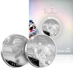 Pièce de monnaie en Argent 5 Dollars g 31.1 (1 oz) Millésime 2023 Disney 100 Magical Years MICKEY MOUSE