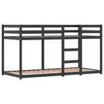 vidaXL Lit superposé avec rideaux rose 90x190 cm bois pin massif