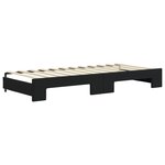 vidaXL Lit de jour avec lit gigogne noir 90x200 cm velours
