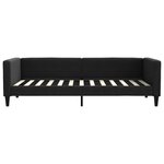 vidaXL Lit de jour avec lit gigogne noir 90x200 cm tissu