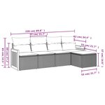 vidaXL Salon de jardin avec coussins 5 Pièces beige résine tressée