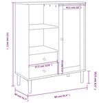 vidaXL Buffet SENJA aspect rotin noir 90x40x112cm bois massif de pin