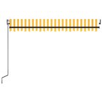 vidaXL Auvent rétractable automatique 450x300 cm Jaune et blanc