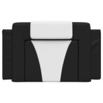 vidaXL Coussin de tête de lit noir et blanc 90 cm similicuir