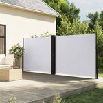 vidaXL Auvent latéral rétractable blanc 160x1000 cm