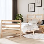 vidaXL Cadre de lit 90x190 cm Simple Bois massif