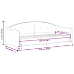 vidaXL Lit de repos sans matelas crème 80x200 cm tissu
