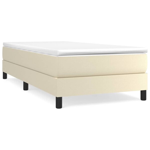 vidaXL Sommier à lattes de lit Crème 80x200 cm Similicuir