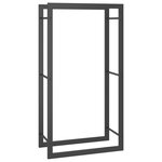 vidaXL Portant de bois de chauffage Noir mat 50x28x94 cm Acier