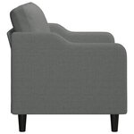 vidaXL Canapé à 2 places Gris foncé 140 cm Tissu
