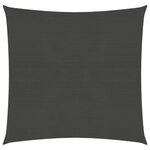 vidaXL Voile d'ombrage 160 g/m² Anthracite 5x5 m PEHD