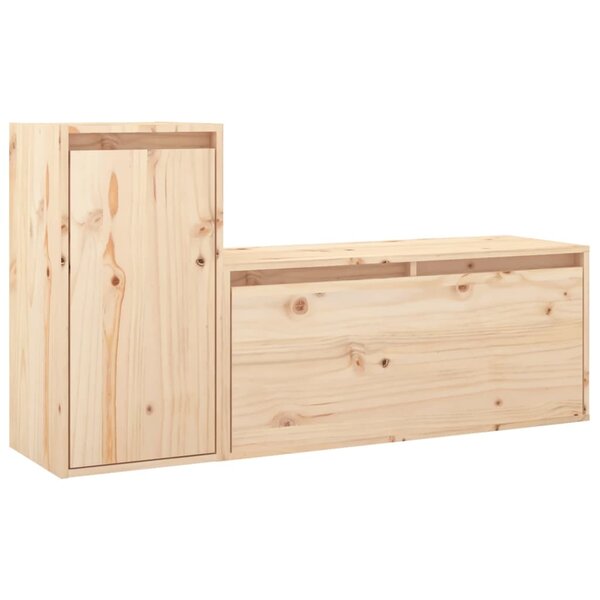 vidaXL Meubles TV 2 Pièces Bois massif de pin