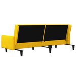 vidaXL Canapé-lit 2 places jaune velours