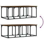 vidaXL Table basse chêne fumé 100x50x35 5 cm bois d'ingénierie