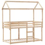 vidaXL Lit superposé avec toit 80x200 cm bois de pin massif