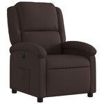 vidaXL Fauteuil inclinable électrique Marron foncé Tissu
