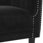 vidaXL Canapé à 3 places noir velours