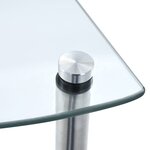vidaXL Étagère 3 niveaux Transparent 30x30x67 cm Verre trempé