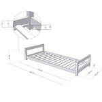 Lit enfant KIDDY 120 x 190 vert pétrole