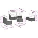 vidaXL Salon de jardin 8 Pièces avec coussins noir résine tressée