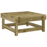 vidaXL Repose-pieds de jardin et coussins lot de 2 bois pin imprégné