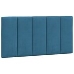vidaXL Lit avec matelas bleu 100x200 cm velours