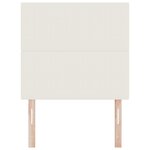 Tête de lit vidaXL Design Simple Crème 80 cm en Velours Côtelé