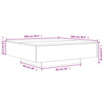vidaXL Table basse noir 100x100x31 cm bois d'ingénierie