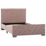 vidaXL Cadre de lit Rose Velours 100 x 200 cm