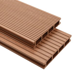 vidaXL Panneaux de terrasse avec accessoires WPC 10 m² 2 2 m Marron
