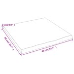 vidaXL Étagère murale marron foncé 40x40x2 cm bois chêne massif traité