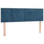 vidaXL Sommier à lattes de lit et matelas Bleu foncé 140x200cm Velours