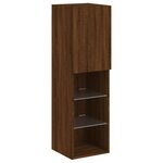 vidaXL Meubles TV avec lumières LED 2 Pièces chêne marron 30 5x30x102 cm