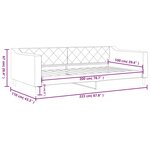 vidaXL Lit de repos gris clair 100x200 cm tissu