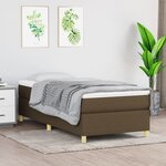 vidaXL Cadre de lit Marron foncé 90x200 cm Tissu