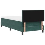 vidaXL Lit Box Spring avec matelas vert foncé 100x200 cm velours