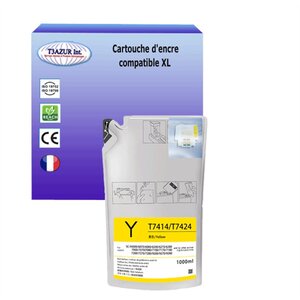 Cartouche compatible avec Epson SureColor SC-F7000 SC-F7070 SC-F7100 remplace Epson T7414- Jaune- 1 000ml