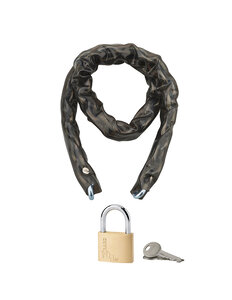 THIRARD - Chaine gainée à clé PVC Loops vélo barrières Ø4mm 0.6m cadenas 40mm 2 clés - THIRARD